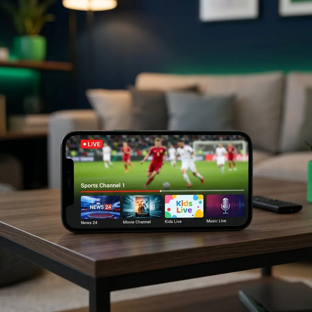 inat box apk live tv streaming interface
